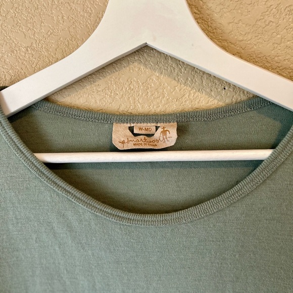 SmartWool Sage Green Crew Neck Base Layer Long Sleeve Size M Casual 100% wool - Picture 2 of 8